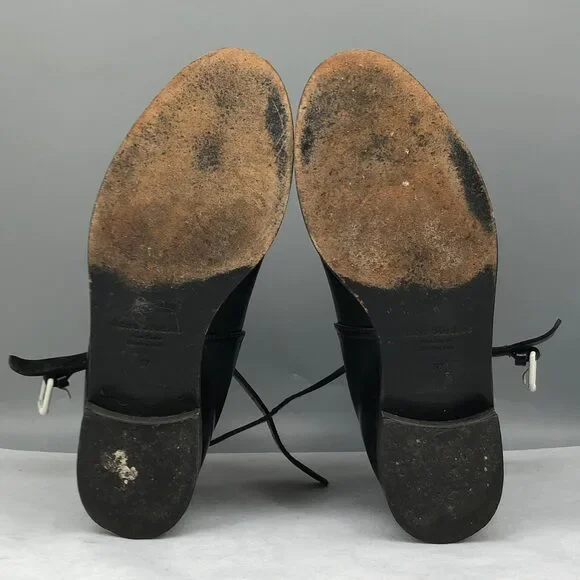 Acne Studios Women’s Black Leather Ankle Boots Size 37 - Picture 6 of 10